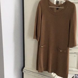 Camel sweater dress